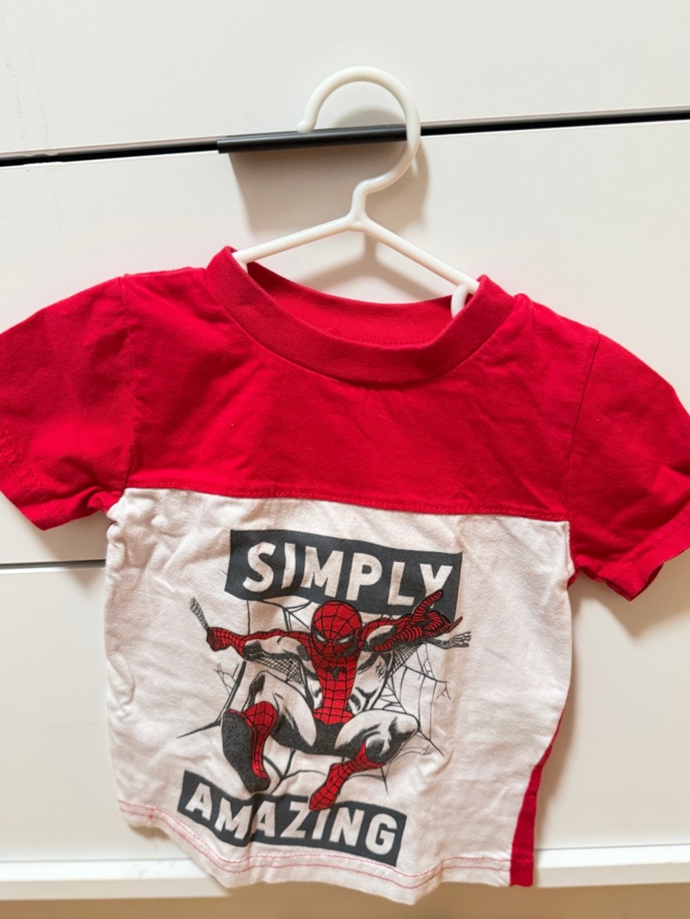 Kids Red & White Spider-Man 'Simply Amazing' Short Sleeve Tee